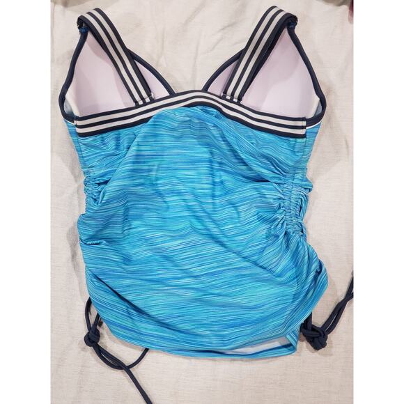 Free Country Bandeaux Tankini Bikini Swim Top - Size Medium 8/10 - Picture 3 of 5